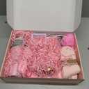 Birthday Valentines Day Gifts for Her, 21PCS DIY Photo Pop Up Box Get Well Soon Gifts Baskets for Women, Spa Care Package After Surgery Feel Better Inspirational Mother's Day Gift for Mom Wife Grandma (Pink)