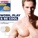 3 x Mens Nipple Tape 180 120 60Pcs Sticky Clear Pads Invisible Chest Cover Support for Running, Sports, and Everyday Use (Beige)