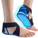 Plantar Fasciitis Relief Ice Packs with Heel & Sole Gel Coverage, 2PCS Gel Heel Cups Protectors for Pain Relief, FSA Eligible HSA, Adjustable Heel Foot Ice Pack Wrap for Achilles Tendonitis