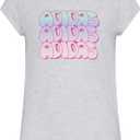 Adidas Girls' Cap Sleeve Graphic Tee Shirt (Medium, Grey/Multi)