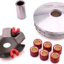 Glixal ATKS-041 High Performance Racing Variator Kit with 6.5 gram Roller Weights for Chinese Scooter Moped ATV 4-Stroke GY6 50cc 80cc 100cc 139QMB 139QMA Engine Front Clutch