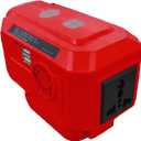 200W Portable Power Inverter Converts for Milwaukee 18V Batteries to 230V AC & Dual USB/Type-C Outputs, Built-in 200LM Emergency LED Light for Camping/Blackouts, Compact & Lightweight