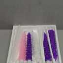 Enhon Flameless Advent Candles Set of 4, 10 Real Wax LED Taper Candles for Advent Wreath, Realistic 3D Flames, Battery Operated, Remote Control, Flickering Candle for Christmas Church Celebration (Purple, Pink)