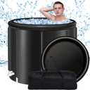 Ice Bath Tub for Athletes Recovery  Cold Plunge Tub, Multi-Layer Insulated Ice Bath for Cold Therapy, Portable & Durable for Home, Gym, Indoor & Outdoor Use (Cold Plunge Tub- All Black 75 * 75)