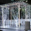 Solhice LED Curtain Lights Outdoor 30ft x10ft Cool White, 720 LED Plug in Hanging Christmas String Lights Indoor, Twinkle Light Backdrop for Outside Backyard Wedding Bedroom Decor (Not Connectable)