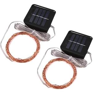 Magicnight Solar Mini Teeny Tiny Lights,Starry String Light for Garden Fairy,Tree,Railing,Arbor,Fence,16 Feet 50LEDs,4 Pack,Warm White
