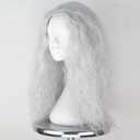 Witch Wig Old Lady Wig Women Long Grey Curly Costume Wig Cosplay Halloween Hair