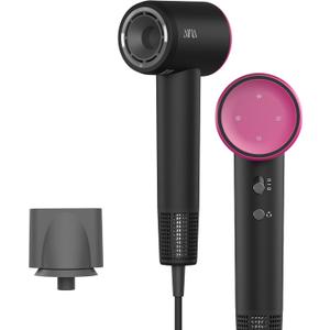 AINA Hair Dryer, Blow Dryer - Brushless Motor, 110,000 RPM Lightweight, Ionic Travel 110V/ALCI Plug(Sexy Rose)