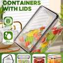 KEMETHY 60 PCS Food Storage Containers with Lids, BPA-Free Plastic Food Containers for Kitchen Storage, Leak Proof, Reusable Meal Prep Containers with Labels & Pen