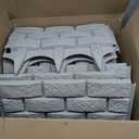 Landical 12 Pcs Gray Faux Stone Garden Fence, Landscape Edging Border