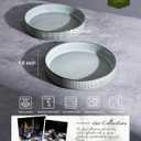 Famiware Star 8.25" Pasta Bowls Set of 8, Bowl Plates, Smoky Blue, 8 Pcs