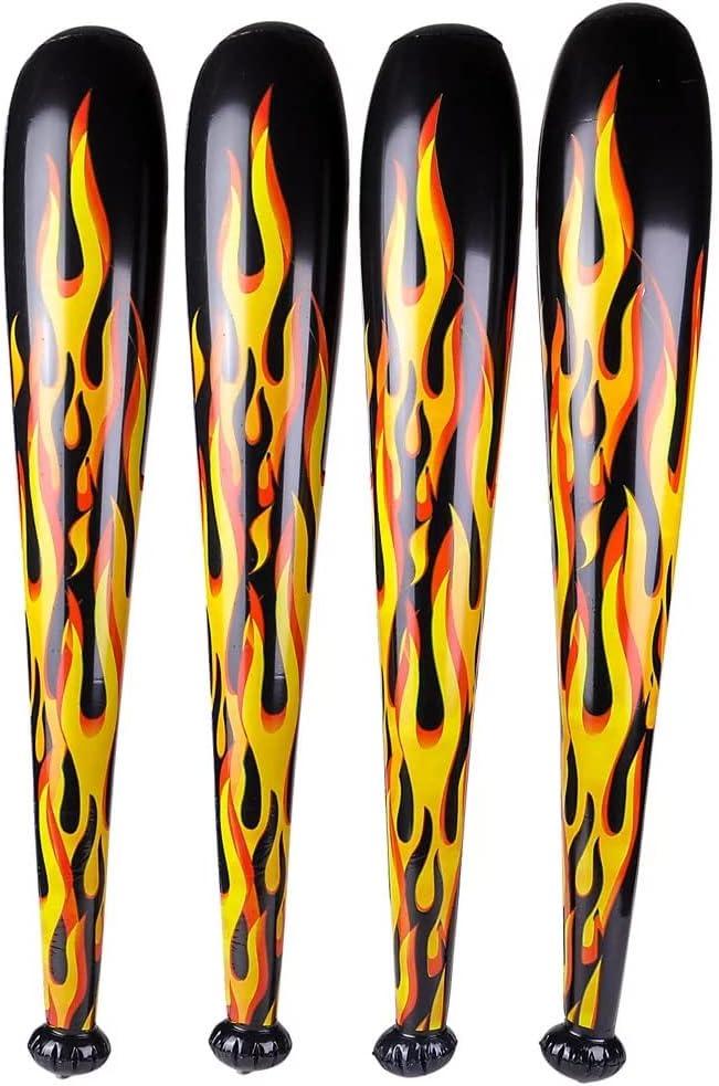 Inflatable Baseball Bats - 4 Pieces (Huge - 42 Inches) Party Favor for Kids and Adults Birthday Party, Sports Theme Activities and Good Old Fun!