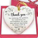GOSSBY Heart-Shaped Thank You Ornament - Thank You Gift for Women - Christmas, Appreciation Gift for Teacher, Coworker, Employee, Boss, Friend - Christmas Tree Ornament Decor Idea 2025