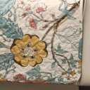 Lush Decor Sydney Furniture Protector, Arm Chair, 71" W x 75" L, Blue & Yellow - Flower Leaf Garden - Quilted Floral Chair Cover - Country Cottage Slipcover - Pet Protector For Chair