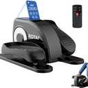 Under Desk Elliptical Machine, Ellipse Leg Exerciser as Seen on Tv, Rehab Electric Seated Leg Foot Pedal Exerciser for Home & Office with Remote and LCD Monitor (Black)