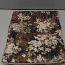 Yangest Neutral Floral Pillow Cover 12 x 20 Inches, Vintage Chenille Rectangle Throw Pillow Cover Soft Decorative Farmhouse Accent Couch Pillow Cover for Living Room Bedroom, Coffee Brown