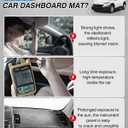 CARTIST Dash Cover Fits for 2018-2021 2022 2023 Hyundai Kona (No HUD) Dashboard Cover Mat Non-Slip Pad Carpet Anti-Glare