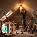 Adjustable Support Pole - Cabinet Jack, Drywall Lift, 45"-114" Adjustable Height, Supports Up to 154lbs, 3rd Hand,Cabinet Jacks for Installing cabinets,Ceiling, Cargo Bars,(45"-114" 2PC)