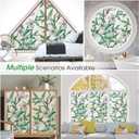 2 x Coavas Decorative Window Privacy Film, Heat Control Sun Blocking Stained Glass Window Film, Floral Design Static Cling, Non Adhesive Windows Tint for Bathroom Front Door(Vinyl, 17.5" x 78.7 ") (Frosted)