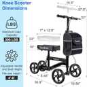 BlessReach Economy Knee Scooter, Steerable Knee Walker, Foldable Knee Scooters for Foot Injuries Adult Best Crutches AlternativeKnee Scooter for Adults.(Blacks)