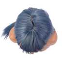 Blue Wig with Bangs Long Straight Blue Wig for Women Girls Heat Resistant Synthetic Hair for Cosplay Party Halloween Costume