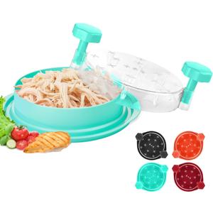 Chicken Shredder Tool Twist: 2026 Pro Food-Grade Visible Meat Shredder with Strong Anti-Slip Base, Ergonomic Handle, Chicken Breast Shredder, Suitable for Pork Beef Chicken (Green)