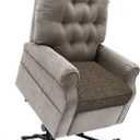 BUYUE Chair Lifting Cushion for Elderly 20" x 20" x 3", Friendly Woven Fabric High-Density Foam Recliner Chair Pad Couch Armchair Seat Cushion, Brown