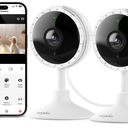 ARPHA 2K Indoor Security Camera, WiFi Pet Camera for Home Security with PIR Human Detection, Sound Detection, Night Version Two-Way Talk, Support TF Card & Cloud Storage