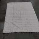 Serenhom 50x60 Inches Ultra-Soft Fuzzy Faux Fur Plush Throw Blanket - Thick, Warm Sherpa for Couch, Sofa, Bedroom, Camping - Decorative Blanket for Cozy Warmth, Bubble Ivory White