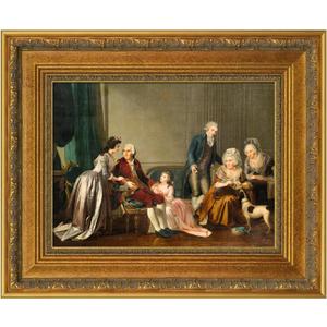 24x36 Vintage Gold Wood Canvas Frame for Rococo Abstract Paintings