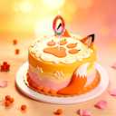 SAVITA Fox Birthday Candle, Adorable Cartoon Number Candle Animal Themed Cake Decoration for Birthday Parties Baby Shower Celebrations (Number 0)