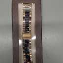 Wearlizer Compatible with Apple Watch Bands 42/44/45/46/49mm Wristband Womens Mens， Stainless Steel Fashion Resin Strap iWatch Series 11 10 9 8 7 6 5 4 3 SE/Ultra 3 2 1Dark Rose Gold+Tortoise