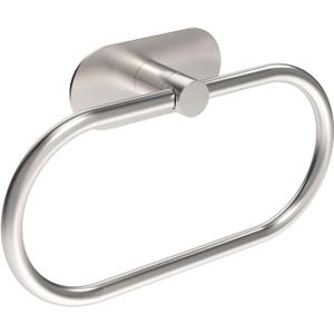 Adhesive Towel Holder for Bathroom Brushed Nickel No Drill Hand Towel Ring Stainless Steel and Zinc Alloy Self Adhesive Towel Hanger for Bath, Kitchen