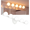 Lightdot 31" 5-Light Modern White Bathroom Vanity Light - Plastic Globes, Dimmable G9 Bulbs Included & Easy Install (120V)