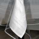 BRODER MFG. INC. Tablecloth Protector Crystal Clear Vinyl (60"x90" Oval) | Thick, Durable Clear Table/Tablecloth Protector | Perfect for Parties, Special Occasions, Gatherings, and Everyday Use