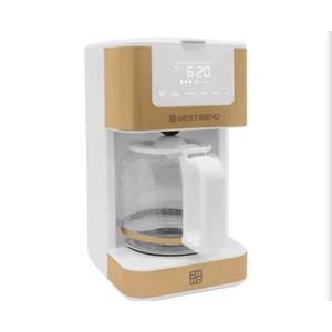 West Bend Timeless 12 Cup Hot & Iced Coffee Maker, White & Gold