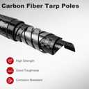 DOBEN Carbon Fiber Telescoping Tarp Poles, Adjustable Lightweight Hiking, 102"