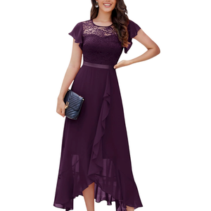 BeryLove Formal Dresses for Women 2025 Wedding Guest with Slit Cocktail Elegant Lace Long Prom Dress XL