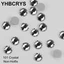 NHFGlitter Cold Fixation Crystal Cristales Non-Hotfix Silver Back Flatback Rhinestones for Bags Shoes Garment Phone DIY Nail Art,101,SS20 (5mm SS20 1440pcs)