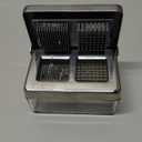 Garlic Press Stainless Steel, Garlic Chopper Mini & Slicer Super Thin 2 in 1, Odor Free Ginger Dicer with Storage Container, Dishwasher Safe Mini Chopper, Premium Mincer 