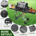 Portable Indoor Grill Table Stand for Ninja Woodfire Outdoor Grill(OG701 OG850 OG951 Series), 51in Large Space, Folding Camping Tailgating Table for Blackstone Griddle/Onni Pizza Oven,2 Wheels