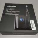 Aquasonic Black Series PRO UV  Ultra-Whitening Electric Toothbrush  5 Modes & Smart Timers  UV Sanitizing Base, Premium Travel Case & 6 Proflex Brush Heads  ADA Accepted (9 Piece Set)