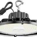 UFO Led High Bay Light 240w 28,500Im 5000K 0-10v Dimmable,High Bay Led Lights,6.5' Power Cord, Hanging Hook, Safe Rope, Etl Listed High Bay Lamps for Warehouses, Factories.(240W-1PACK-Black)