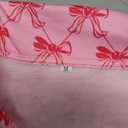 KevaMolly Womens Christmas Lounge Sets Candy Cane Print Pocketed Knotted PJ Set Short Sleeve Xmas Top and Shorts (Medium, Z Pink Red)