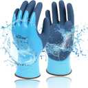 Waterproof Work Gloves for Men and Women, Hycool Thermal Insulated Freezer Rubber Coated Gloves,Super Grip L6201, Large, Pack of 1, Blue