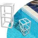 Underwater Pool Stool with Foot Rest, Pool Stools for Under Water, Poolside Chairs for Edge of Pool, in Pool Chair Poolside Seat, Relaxation Station Swimming Pool Stools, 30 Inch (30 Inch)