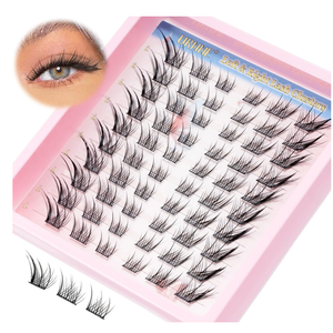 URNNE Manga Lashes Fluffy Faux Mink Lashes Natural Look 10 Pairs Wispy False Eyelashes C Curl Anime Lashes (Wispy02)