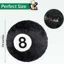 Dripykiaa 8 Ball Throw Pillow, 14" Decorative Pillows Throw Cushion Home Decoration Plush Sporty Design Ball Pillow for Women, Men Bestselling Comfort and Stylish Accent Decor