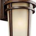 Kichler Atwood 17.75" 1 Light Outdoor Wall Light with Light Umber Mist and Brown Stone