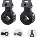 Motorcycle Spotlight Bracket, Light Bar Mounts for Driving Fog Lights, 360 Degree Adjustment Tube Clamp Mounting Bracket Fit 0.7"-1.25" ATV UTV Roll Bar (2 Pcs)